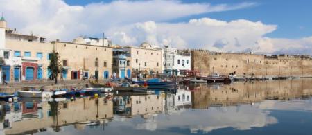 The old harbour in Bizerte, Tunisia. 
